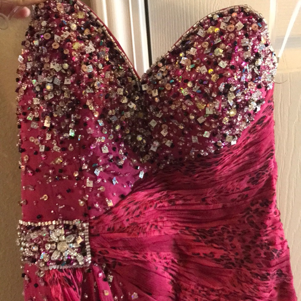 Beautiful pink and cheetah dress